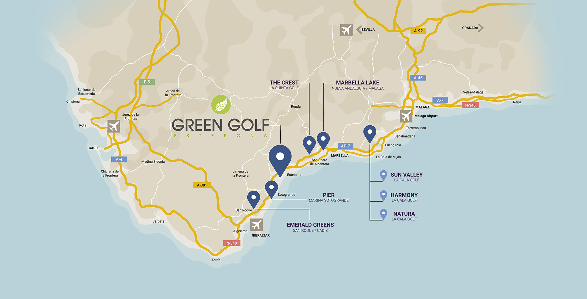 Mapa GREEN GOLF eng