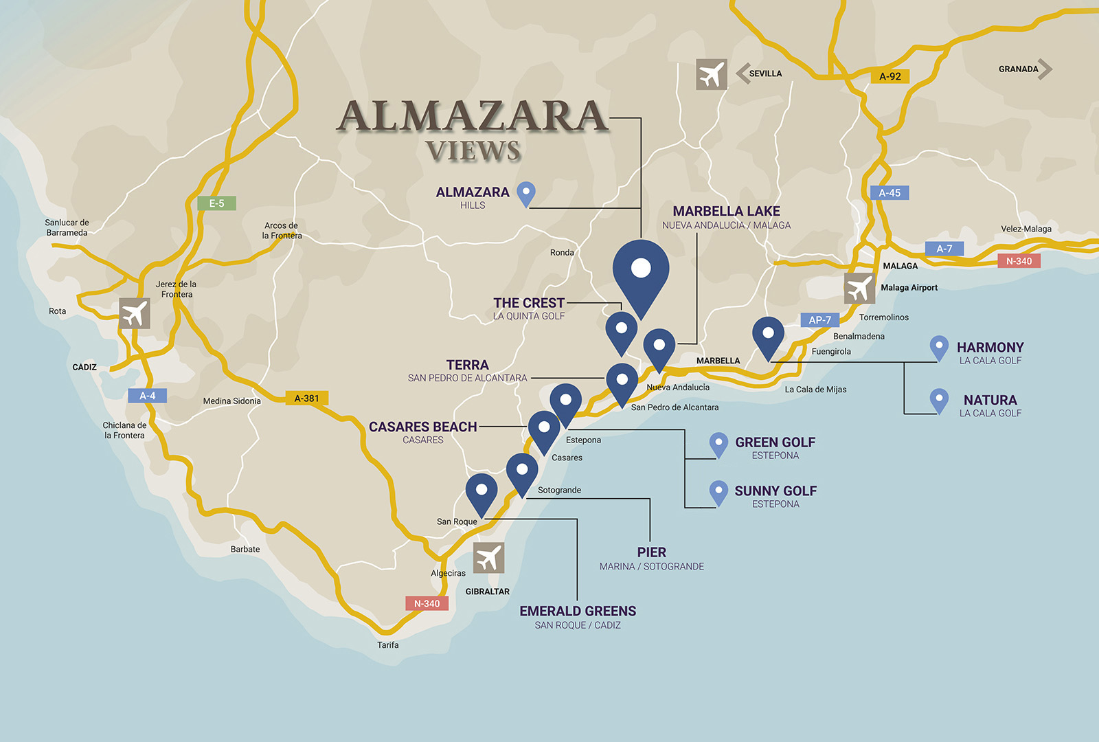 Mapa ALMAZARA VIEWS movil eng