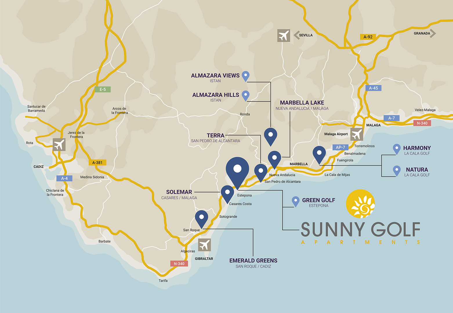Mapa SUNNY GOLF eng mvl